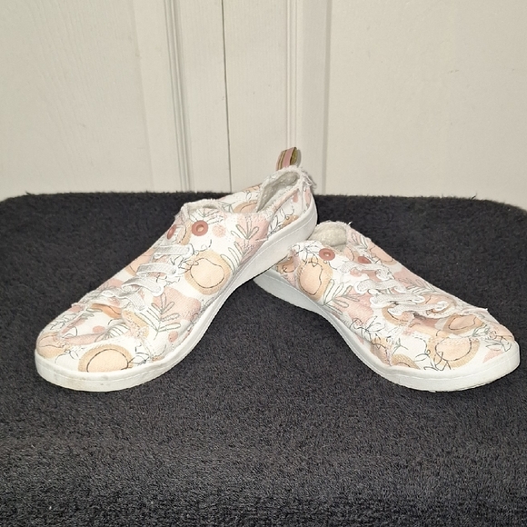 Vionic Shoes - Vionic Beach "Pismo" Slip-On Sneakers - 7 ½ - Floral Peach White Faces Fruit